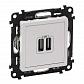 Розетка USB двойная Legrand Valena Life 240V/5V 1500mA белая 753412 - фото №1