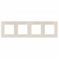 Рамка 4-постовая ЭРА 12 сатин слоновая кость 12-5104-02 Б0052530 - фото №1