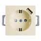 Розетка Feron Stekker Эрна c/з 16A 250V с защитной шторкой и с USB слоновая кость PST16-9111-02 39329 - фото №1