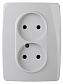 Розетка ЭРА 12 2x2P 16A 250V 12-2107-01 Б0031238 - фото №1