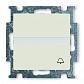 Выключатель кнопочный одноклавишный ABB Basic55 10A 250V Звонок chalet-белый 2CKA001413A1101 - фото №1