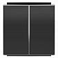 Лицевая панель ABB Sky выключателя двухклавишного чёрный бархат 2CLA854200A1501 - фото №1