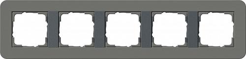 Рамка 5-постовая Gira E3 темно-серый/антрацит 0215423