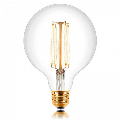 Лампа светодиодная филаментная диммируемая E27 4W 1800K прозрачная 056-793