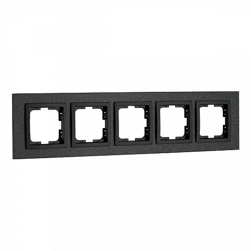 Рамка 5-постовая Mono Electric Style Granit чёрный гранит 107-610000-164