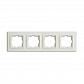 Рамка 4-постовая Mono Electric Despina жемчуг 102-250000-163 - фото №1