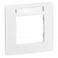 Рамка 1-постовая Legrand Etika с держателем для маркировки белая 672506 - фото №1