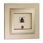 Розетка телефонная RJ11 Mono Electric Despina 3 кат титан 102-222205-124 - фото №1