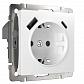 Розетка с быстрой зарядкой USB Type A+С белая W1171701 4690389176418 - фото №1