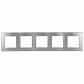 Рамка 5-постовая ЭРА 12 сатин алюминий 12-5105-03 Б0052541 - фото №1