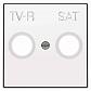 Лицевая панель ABB Sky розетки TV-R-SAT альпийский белый 2CLA855010A1101 - фото №1