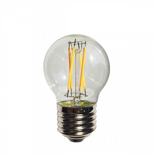 Лампа светодиодная филаментная E27 4W прозрачная 056_847