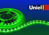 Светодиодная лента Uniel ULS-5050-60LED/m-10mm-IP33-DC12V-14,4W/m-5M-GREEN