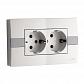 Розетка 2К+З двойная Mono Electric Eсо 16A 250V винтовое подключение белый 101-010104-120 - фото №1