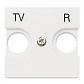 Лицевая панель ABB Zenit розетки TV-R альпийский белый 2CLA225080N1101 - фото №1