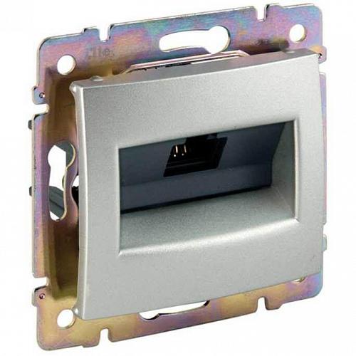Розетка компьютерная RJ45 Legrand Valena 6 кат FTP на винтах алюминий 770232