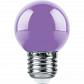 Лампа светодиодная Feron E27 1W RGB фиолетовый LB-37 38125 - фото №1