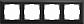 Рамка Werkel Fiore на 4 поста черный матовый WL14-Frame-04 4690389109188 - фото №1