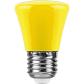 Лампа светодиодная Feron E27 1W желтая LB-372 25935 - фото №1