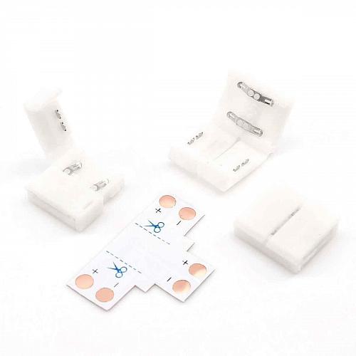 Коннектор T-образный для одноцветной светодиодной ленты 3014/5060/5050/5630 Apeyron 12/24V 09-08