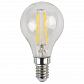 Лампа светодиодная филаментная ЭРА E14 5W 2700K прозрачная F-LED P45-5W-827-E14 Б0019006 - фото №1