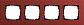 Рамка 4-постовая Gira Esprit Lenoleum-Multiplex красный 0214229 - фото №1