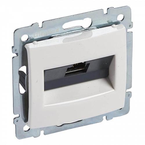 Розетка компьютерная RJ45 Legrand Valena 6 кат STP на винтах белая 774244
