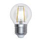 Лампа светодиодная филаментная диммируемая Uniel E27 9W 3000K прозрачная LED-G45-9W/3000K/E27/CL/DIM GLA01TR UL-00005193 - фото №1