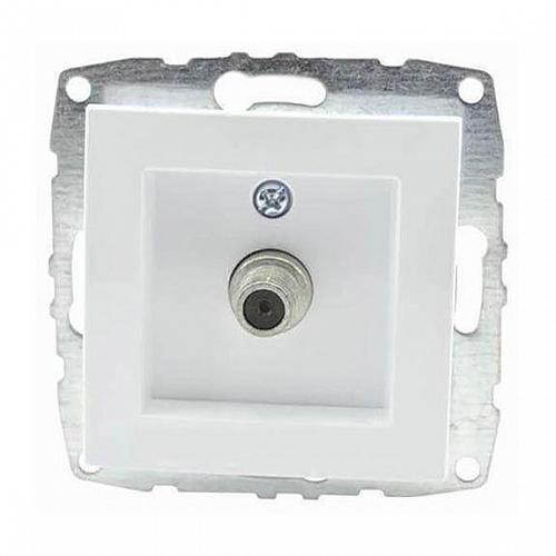Розетка TV концевая Mono Electric Despina/ Larissa с экраном белый 500-001905-138