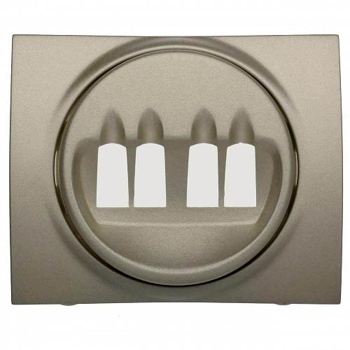 Лицевая панель Legrand Galea Life двойной розетки акустических систем титановая 771425