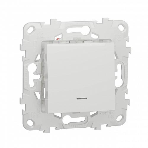 Переключатель одноклавишный перекрестный с подсветкой Schneider Electric Unica New NU520518N