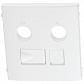 Лицевая панель Efapel Apolo 5000 розеток R-TV-RJ45/R-TV-RJ45 - SC белый 50774 TBR - фото №1