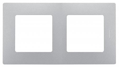 Рамка 2-постовая Legrand Etika алюминий 672552