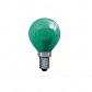Лампа накаливания Е14 25W шар зеленый 40123 - фото №1