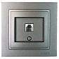 Розетка телефонная Mono Electric Despina антрацит 102-242405-124 - фото №1