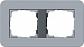 Рамка 2-постовая Gira E3 серо-голубой/антрацит 0212424 - фото №1