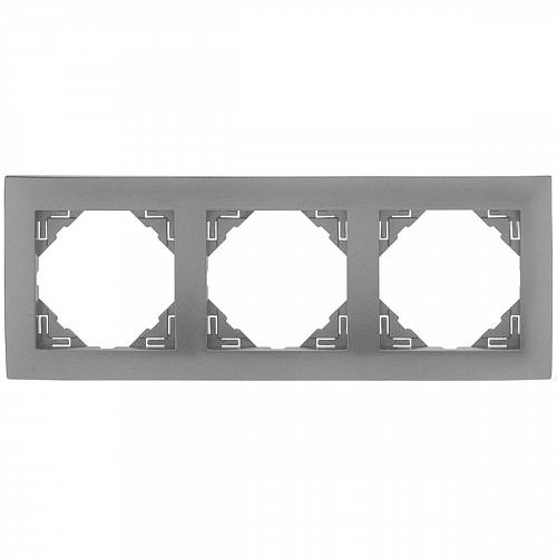 Рамка 3-постовая Efapel Logus 90 Aquarella алюминий 90930 TAL