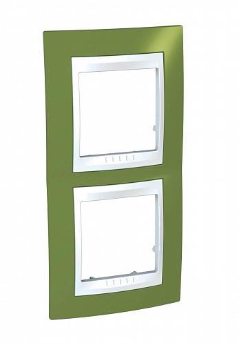 Рамка 2-постовая вертикальная Schneider Electric Unica Хамелеон MGU6.004V.866