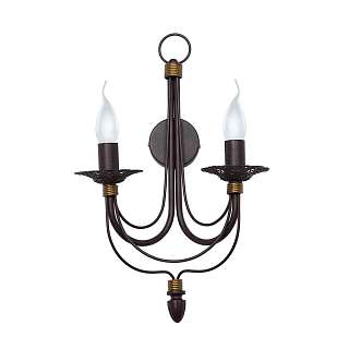 Бра с двумя плафонами цвета античной бронзы