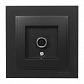 Розетка TV проходная Mono Electric Despina универсальная экран графит 102-202005-137 - фото №1