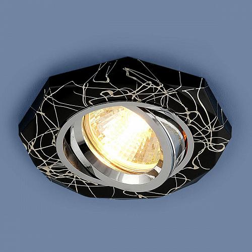Встраиваемый светильник Elektrostandard 2040 MR16 BK/SL черный/серебро 4690389060885