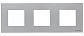 Рамка 3-постовая ABB Zenit серебро 2CLA227300N1301 - фото №1