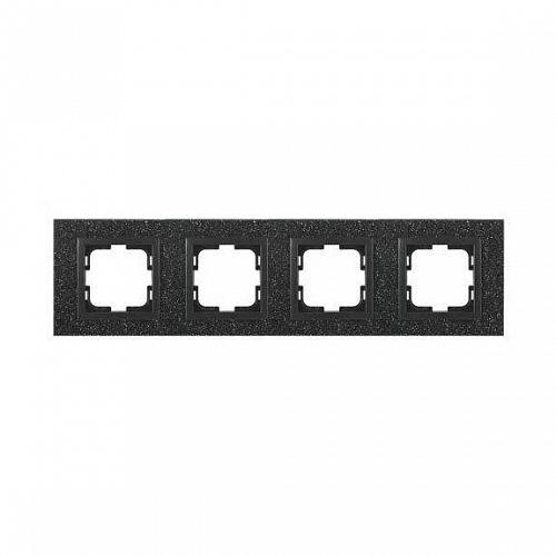 Рамка 4-постовая Mono Electric Style Granit чёрный гранит 107-610000-163