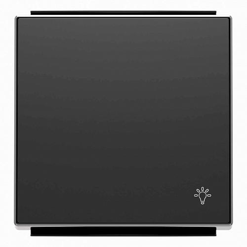 Лицевая панель ABB Sky выключателя одноклавишного Свет чёрный бархат 2CLA850420A1501