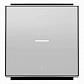 Лицевая панель ABB Sky выключателя одноклавишного с подсветкой символом I/O серебристый алюминий 2CLA850140A1301 - фото №1