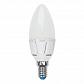 Лампа светодиодная (UL-00000767) Uniel E14 7W 4500K матовая LED-C37-7W/NW/E14/FR PLP01WH - фото №1