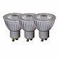 Лампа светодиодная диммируемая Lucide GU10 5W 3000K серая (3 шт.) 49006/15/36 - фото №1