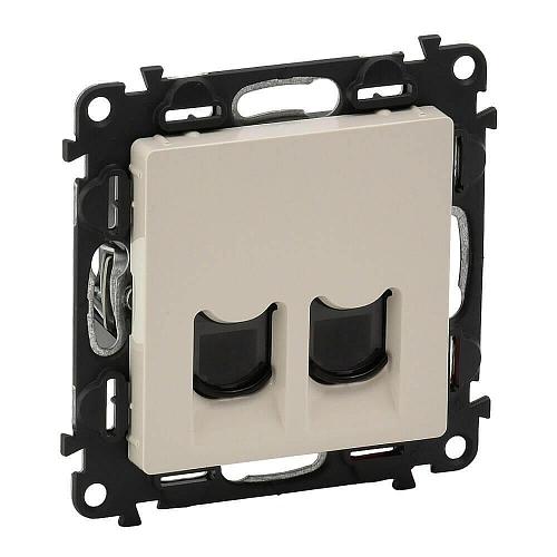 Телефонная розетка RJ11 двойная Legrand Valena Life слоновая кость 753239