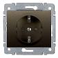 Розетка 2К+3 Legrand Galea Life 16A 250V с/з со шторками автоматические клеммы темная бронза 771263 - фото №1