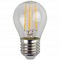 Лампа светодиодная филаментная ЭРА E27 5W 2700K прозрачная F-LED P45-5W-827-E27 Б0019008 - фото №1